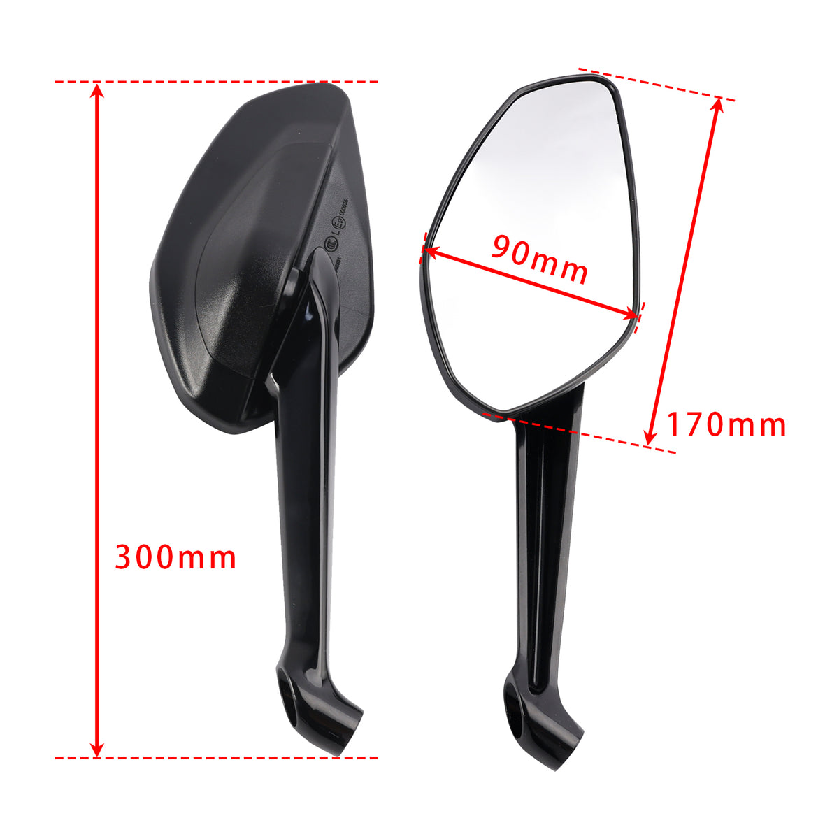 Ducati Streetfighter V2 V4 Monster 797 821 937 1200 Mirror Set Left & Right