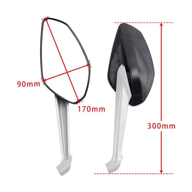 Ducati Monster 1200/S 821/Dark/Stripes 797 2014-2017 Mirror Set Left & Right