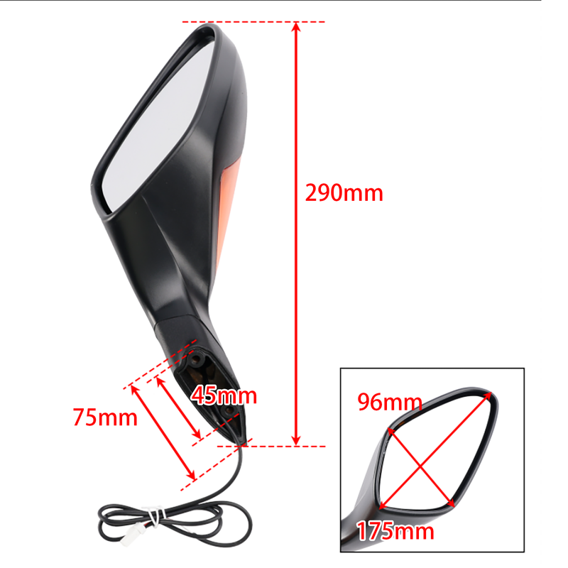 MV Agusta F3 675/F3 800 2012-2018 Rear View Mirror with Turn Signals