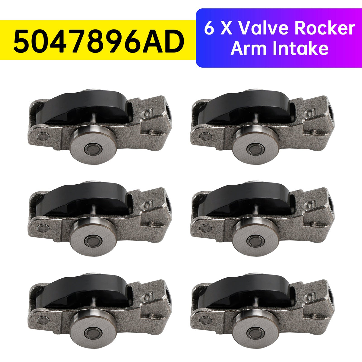 6 X Valve Rocker Arm Intake 5047896AD for Dodge Jeep Chrysler 3.6L 2016-2024