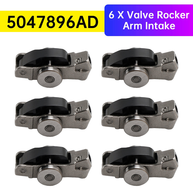 6 X Valve Rocker Arm Intake 5047896AD for Dodge Jeep Chrysler 3.6L 2016-2024