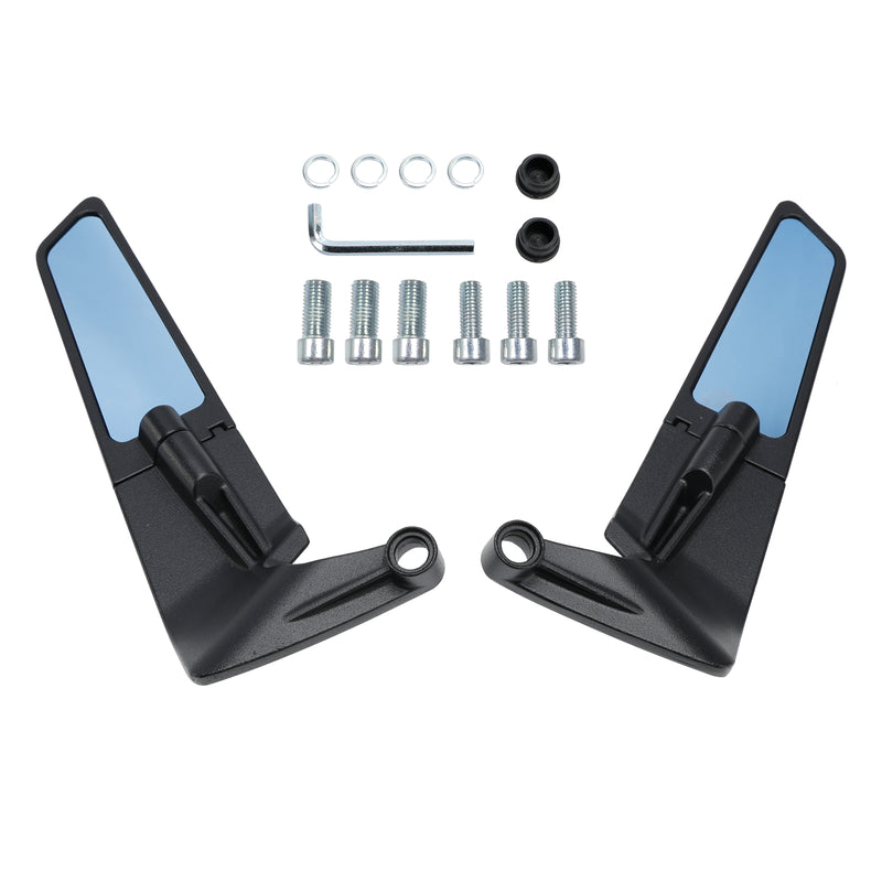 Yamaha MT-07 MT-09/SP MT-10 2016-2024 Rearview Winglet Mirrors Pair Blue