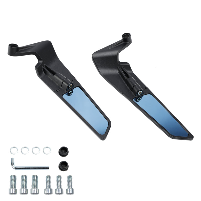 Yamaha MT-07 MT-09/SP MT-10 2016-2024 Rearview Winglet Mirrors Pair Blue