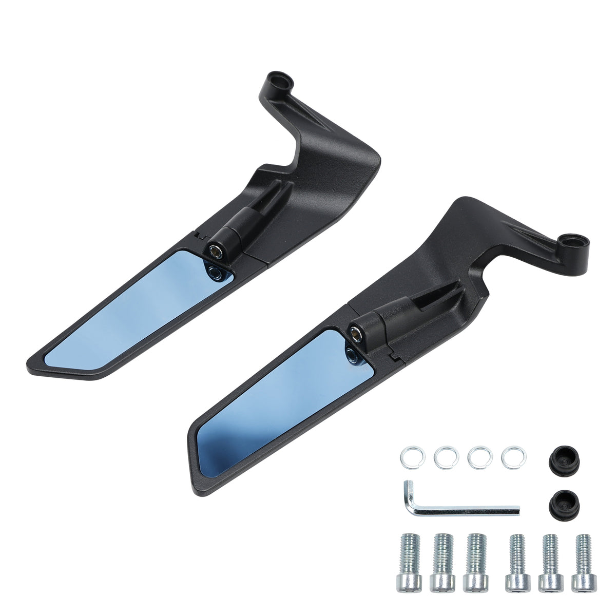 Yamaha MT-07 MT-09/SP MT-10 2016-2024 Rearview Winglet Mirrors Pair Blue