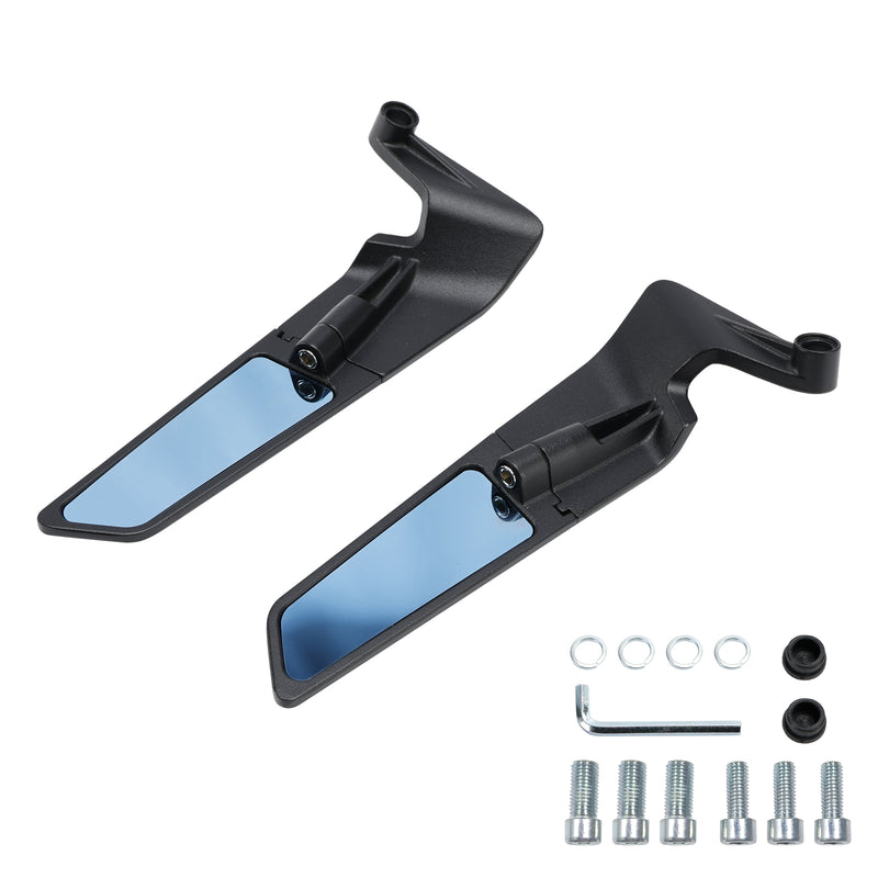 Yamaha MT-07 MT-09/SP MT-10 2016-2024 Rearview Winglet Mirrors Pair Blue