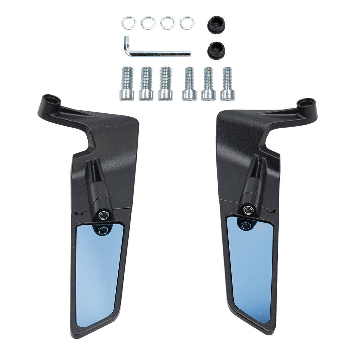 Yamaha MT-07 MT-09/SP MT-10 2016-2024 Rearview Winglet Mirrors Pair Blue