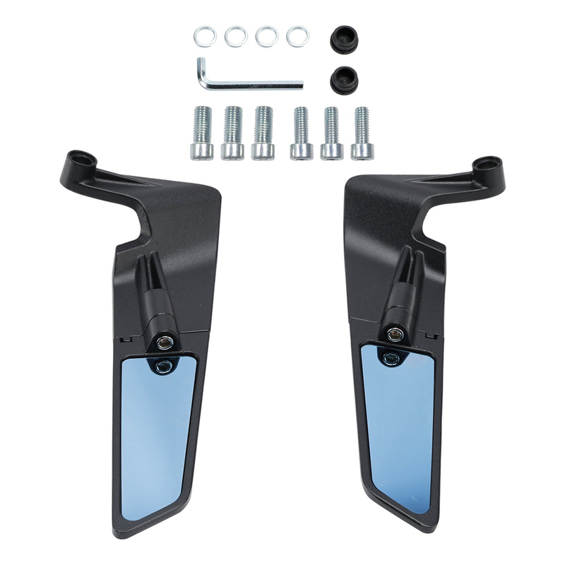 Yamaha MT-07 MT-09/SP MT-10 2016-2024 Rearview Winglet Mirrors Pair Blue