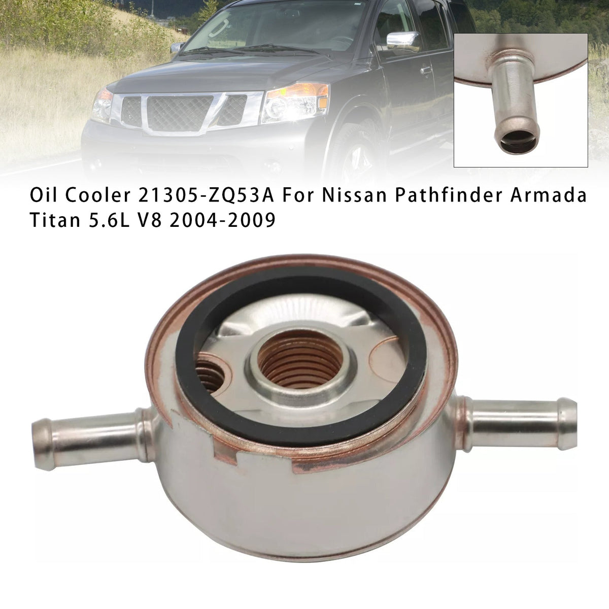 Oil Cooler 21305-ZQ53A For Nissan Pathfinder Armada Titan 5.6L V8 2004-2009