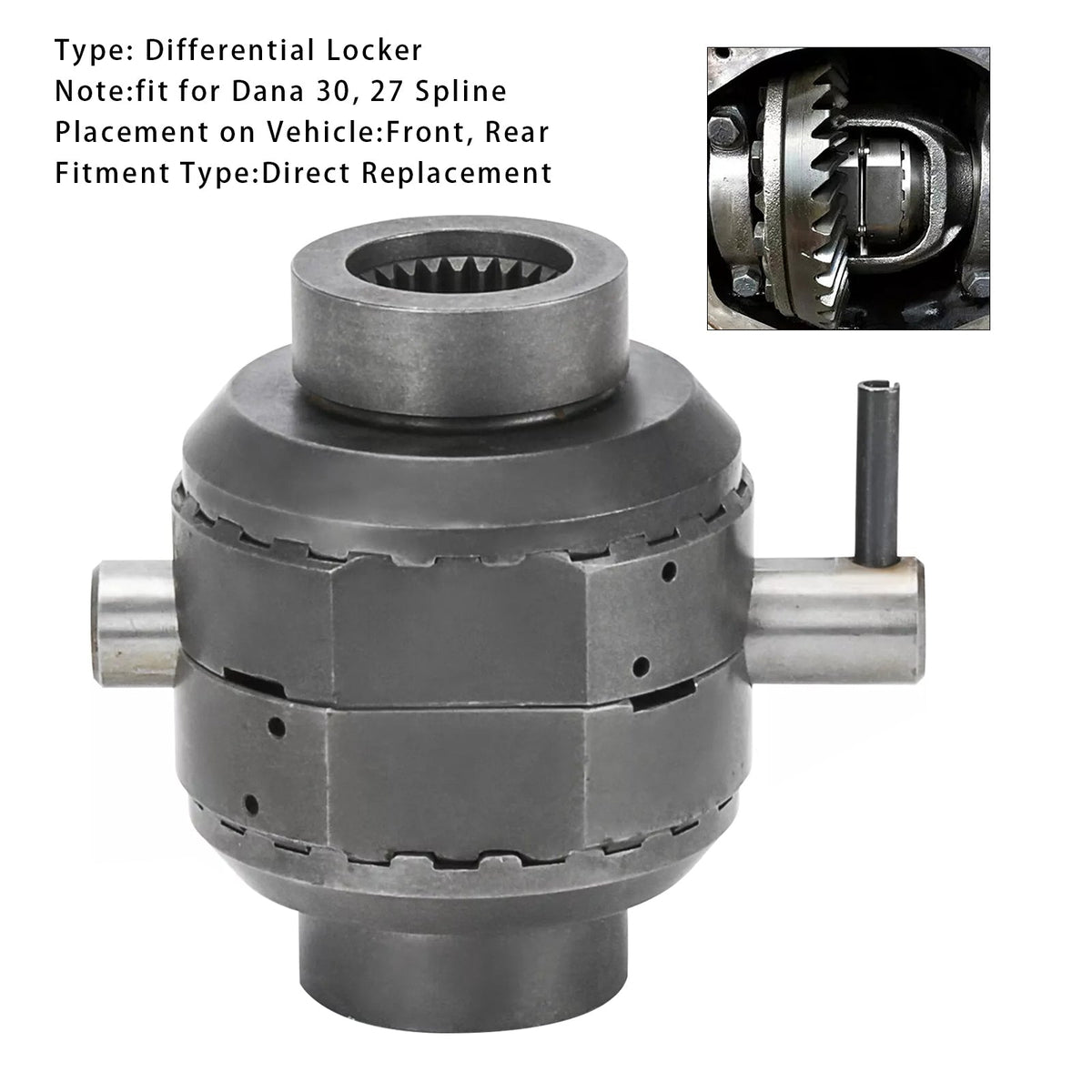 Front Differential Locker SLD3027 For Jeep Wrangler Cherokee Dana 30 27 Spline