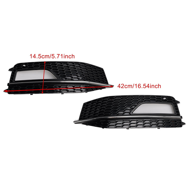2013-2015 Audi A4 S-line S4 Bumper Fog Light Lamp Cover Grill Grille 8K0807682M 8K0807681 L