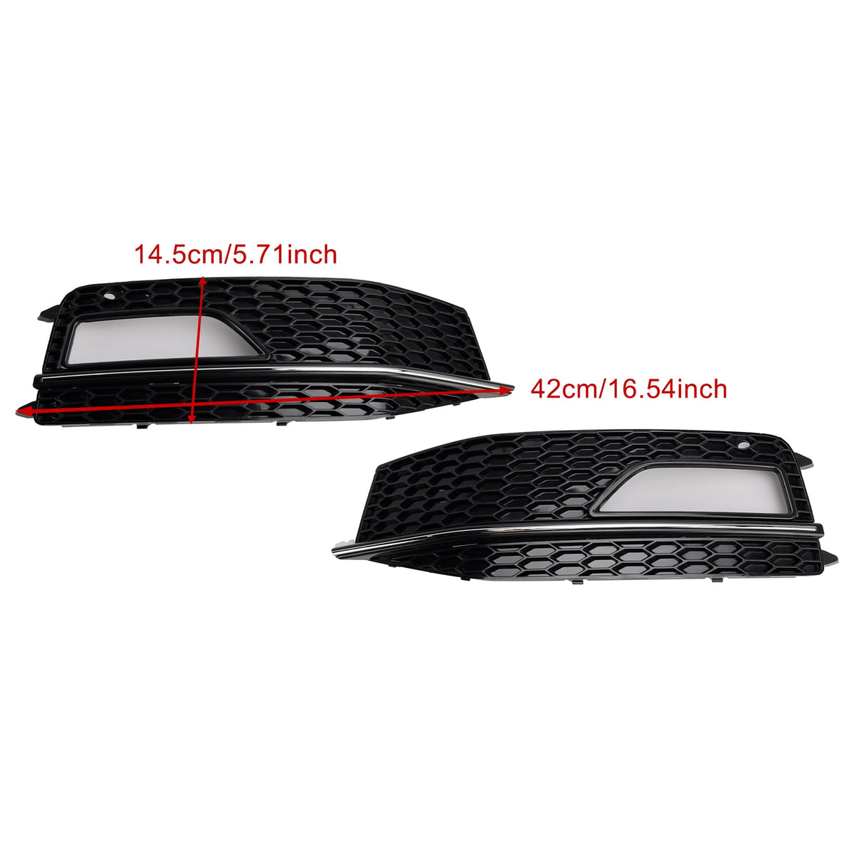 Audi A4 S-line S4 2013-2015 Bumper Fog Light Lamp Cover Grill Grille 8K0807682M 8K0807681 L