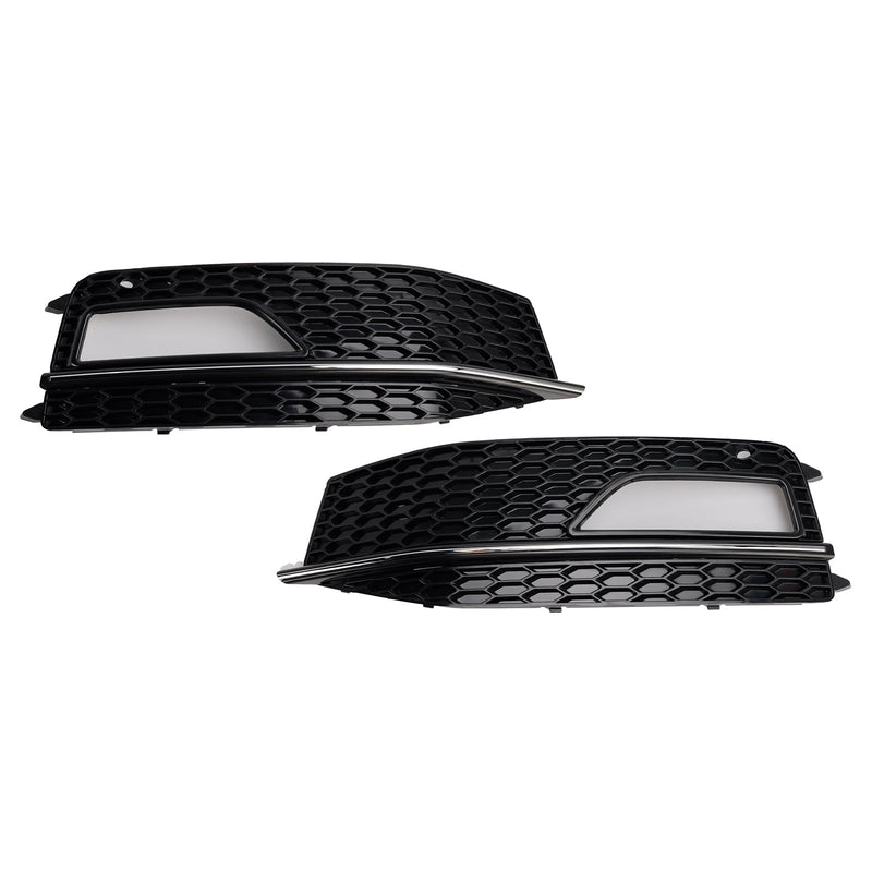 2013-2015 Audi A4 S-line S4 Bumper Fog Light Lamp Cover Grill Grille 8K0807682M 8K0807681 L