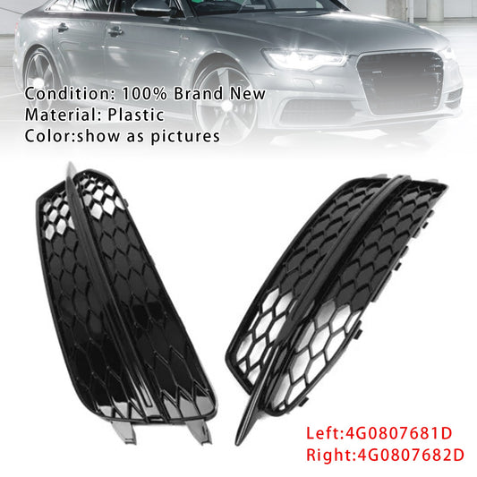 2012-2014 Audi A6 C7 S-Line 2PCS Car Front Bumper Fog Light Grill 4G0807681D 4G0807682D