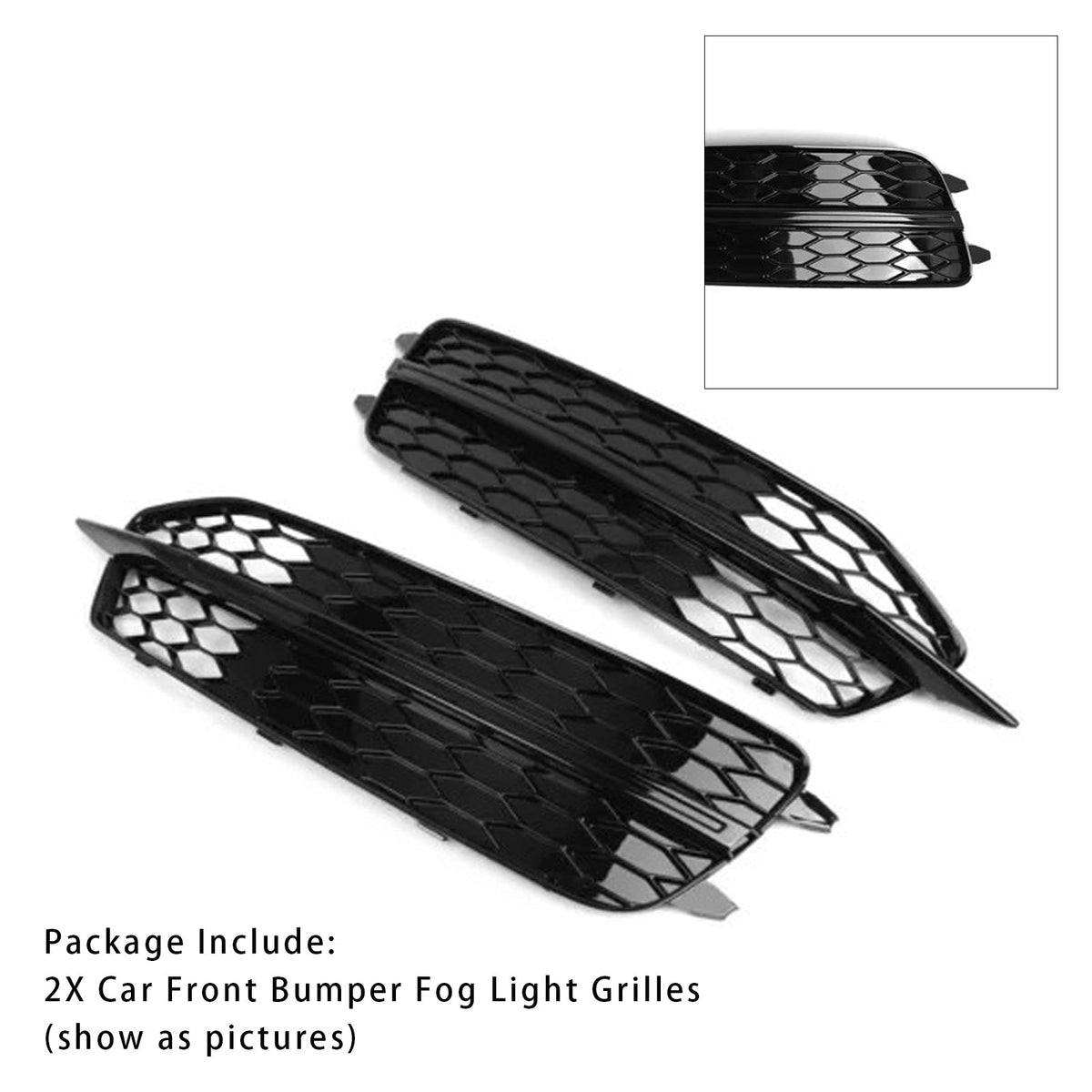 2012-2014 Audi A6 C7 S-Line 2PCS Car Front Bumper Fog Light Grill 4G0807681D 4G0807682D