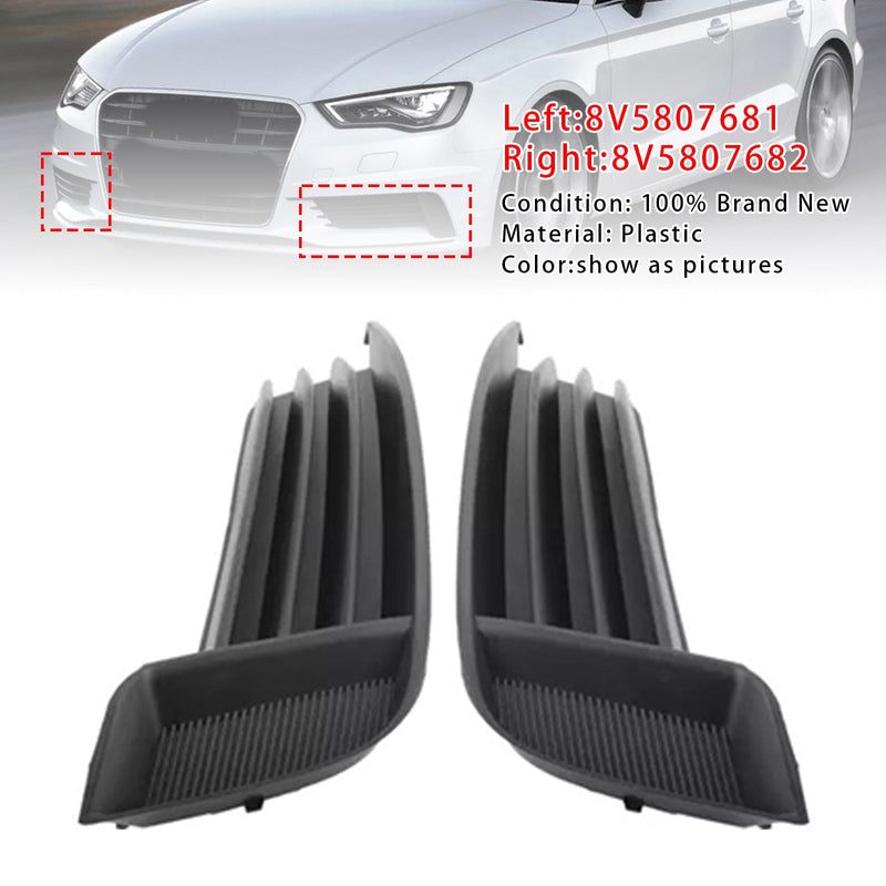 Audi A3 S3 2013-2017 Pair Car Front Bumper Fog Light Grille