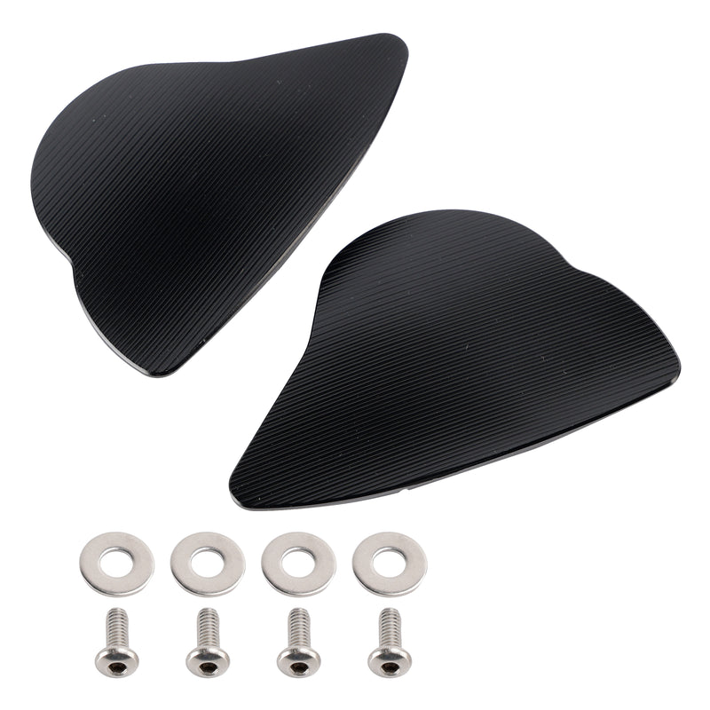 Yamaha YZF-R6 YZF-R7 2017-2024 CNC Aluminum Black Mirror Block Off Plates