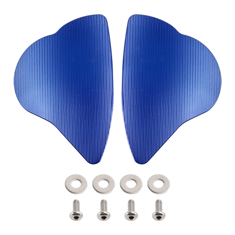 Yamaha YZF-R6 YZF-R7 2017-2024 CNC Aluminum Blue Mirror Block Off Plates