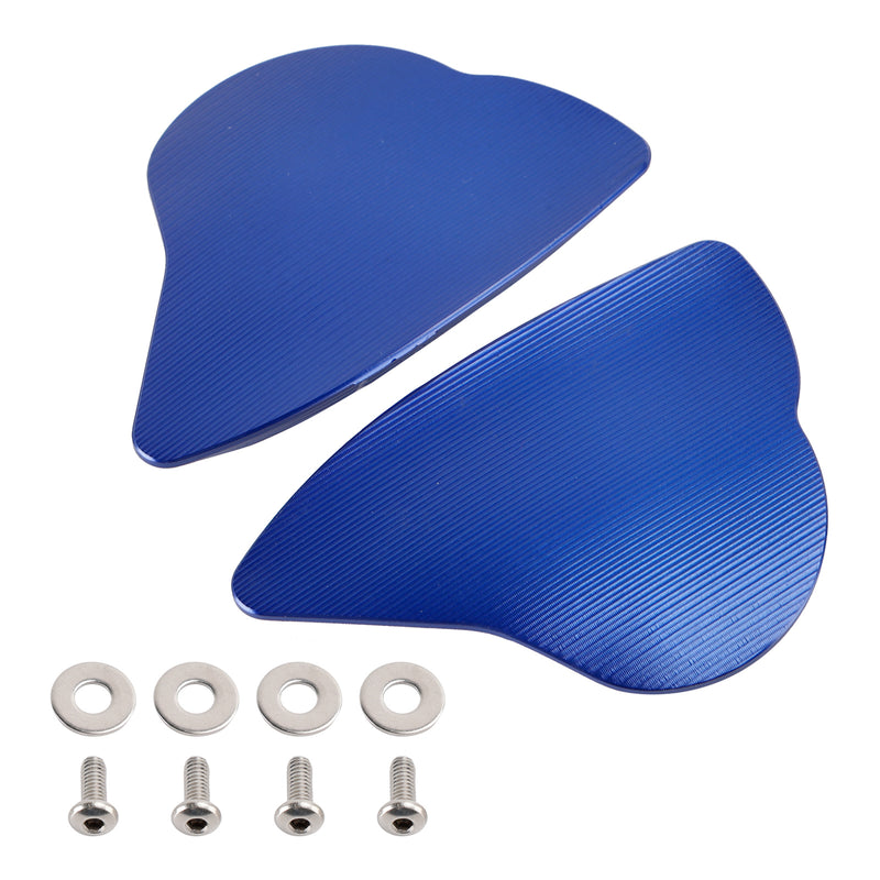 Yamaha YZF-R6 YZF-R7 2017-2024 CNC Aluminum Blue Mirror Block Off Plates