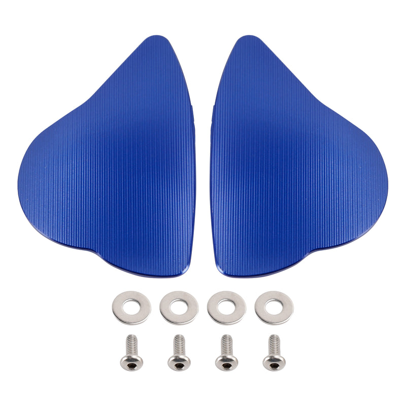 Yamaha YZF-R6 YZF-R7 2017-2024 CNC Aluminum Blue Mirror Block Off Plates