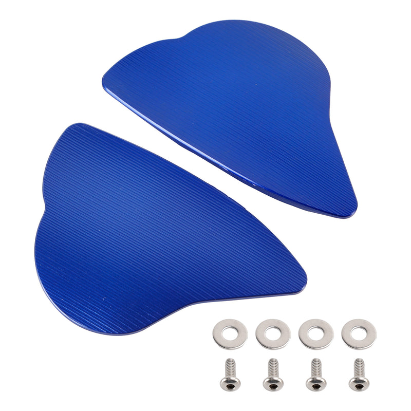Yamaha YZF-R6 YZF-R7 2017-2024 CNC Aluminum Blue Mirror Block Off Plates