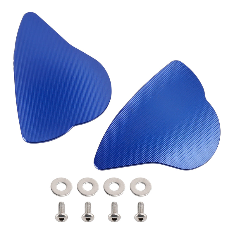 Yamaha YZF-R6 YZF-R7 2017-2024 CNC Aluminum Blue Mirror Block Off Plates
