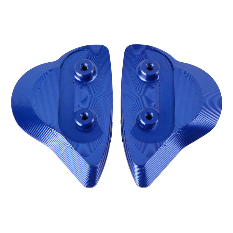 Yamaha YZF-R6 YZF-R7 2017-2024 CNC Aluminum Blue Mirror Block Off Plates