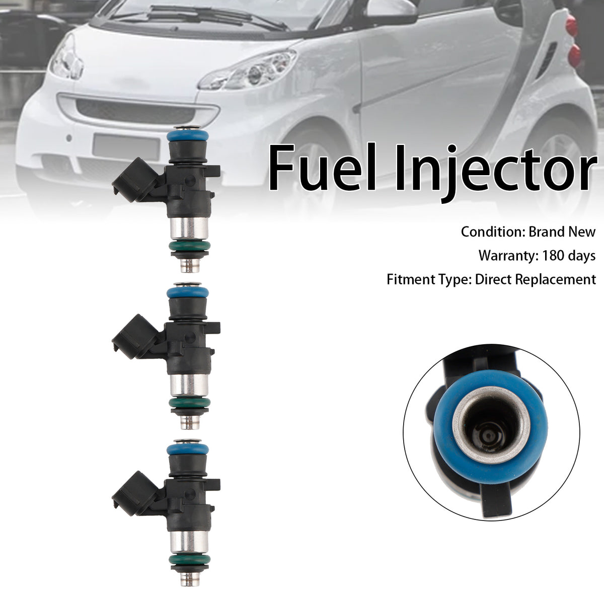Smart Fortwo 1.0L 2008-2015 1465A129 3PCS Fuel Injector EAT307