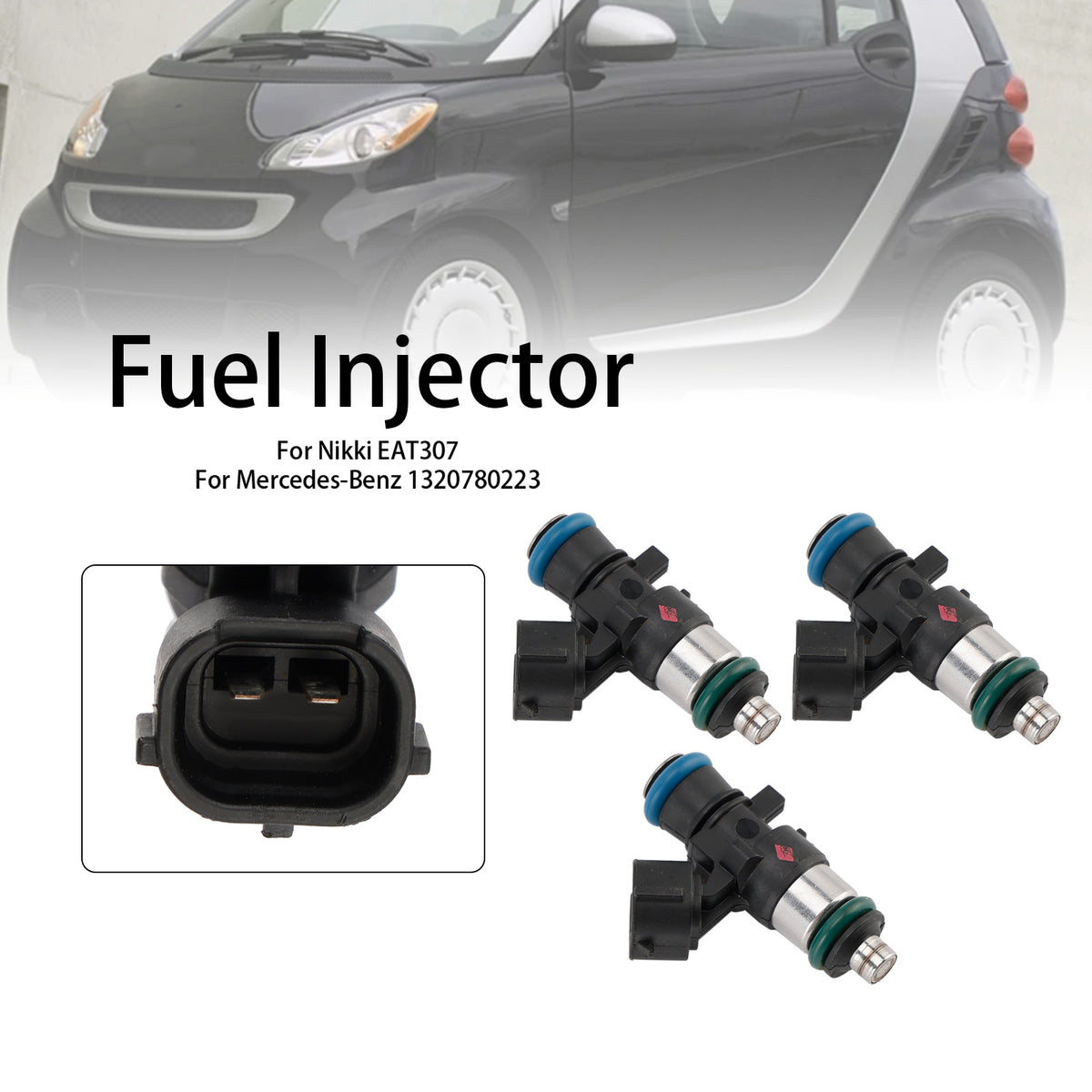Smart Fortwo 1.0L 2008-2015 1465A129 3PCS Fuel Injector EAT307