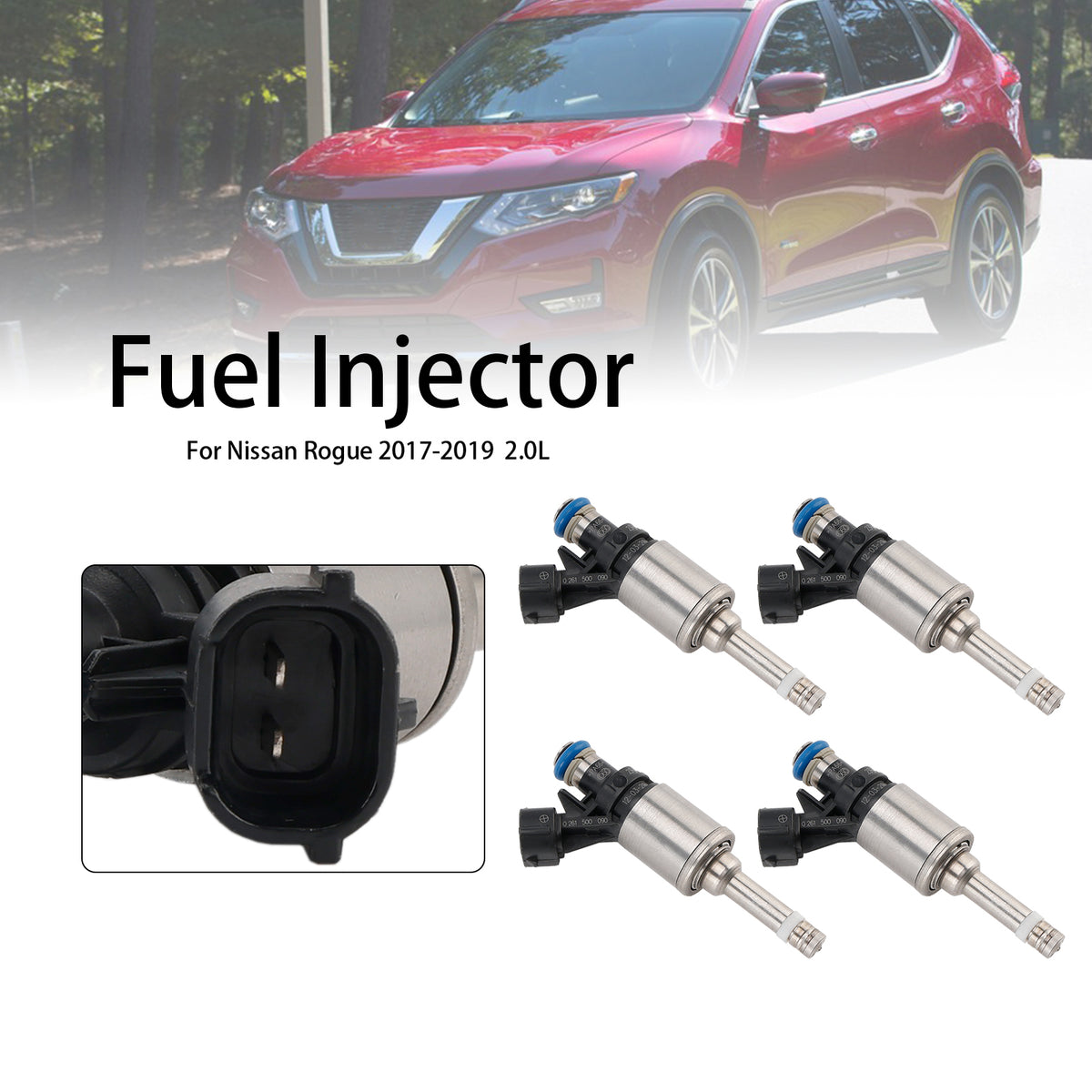 Nissan Rogue 2017-2019 2.0L 16600-1VA0A 4PCS Fuel Injector 0261500090