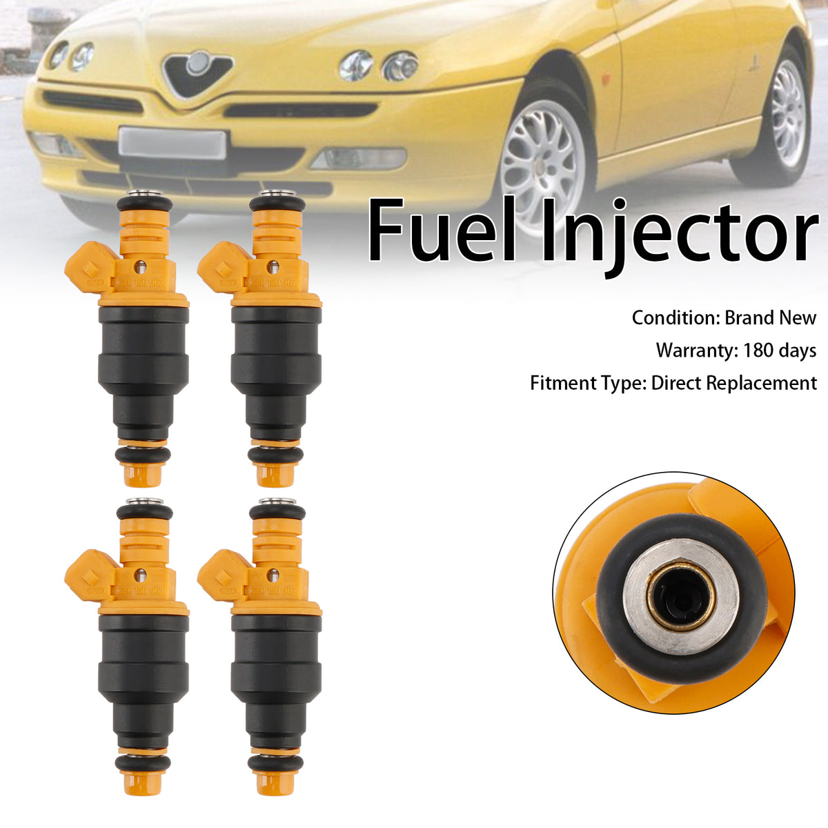 Opel Senator B 3.0L 1988-1993 93208787 4PCS Fuel Injector 0280150962