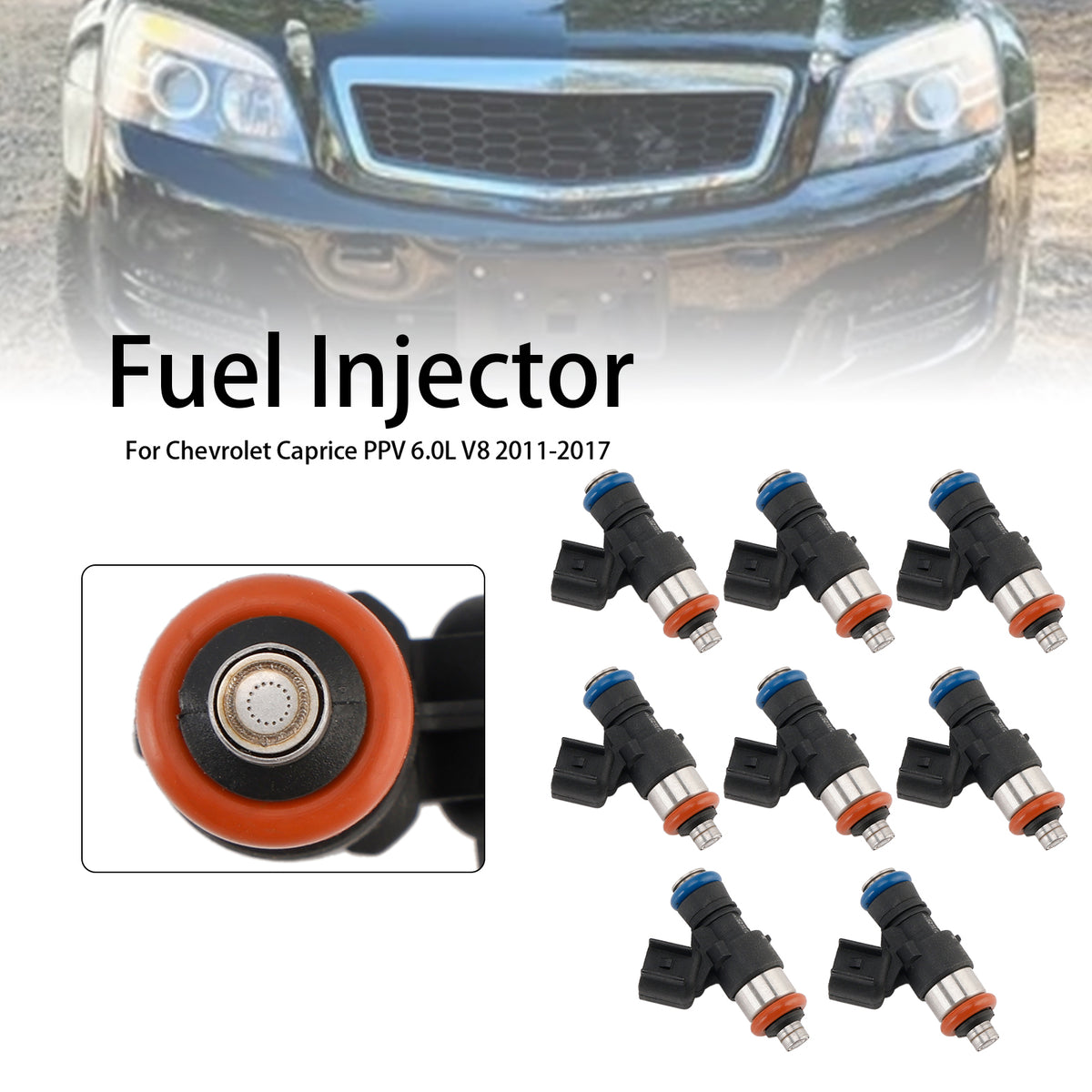 Chevrolet Caprice PPV 6.0L V8 2011-2017 8PCS Fuel Injector 12639221