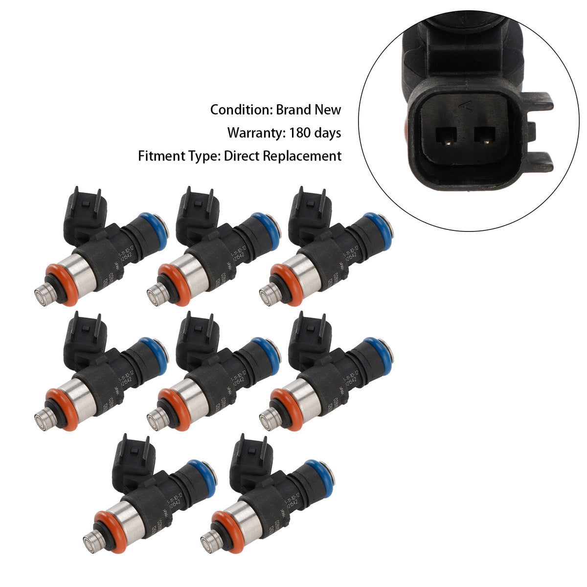 Chevrolet Caprice PPV 6.0L V8 2011-2017 8PCS Fuel Injector 12639221