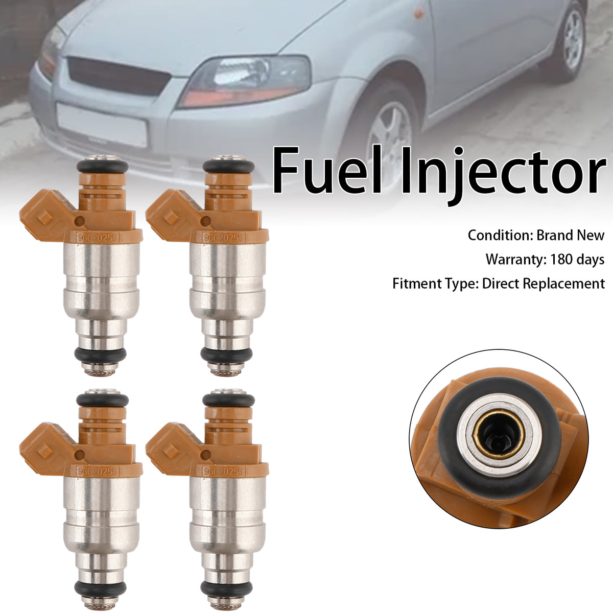 Chevrolet Fit Daewoo Matiz 0.8L 1.0L 96518620 4PCS Fuel Injector 96620255