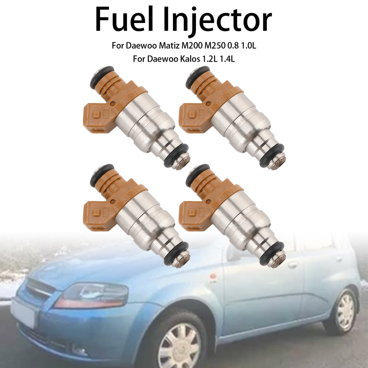 Chevrolet Fit Daewoo Matiz 0.8L 1.0L 96518620 4PCS Fuel Injector 96620255