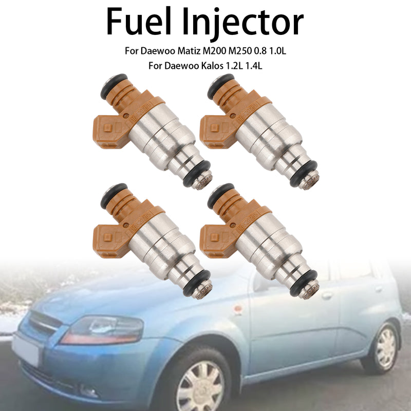Chevrolet Fit Daewoo Matiz 0.8L 1.0L 96518620 4PCS Fuel Injector 96620255