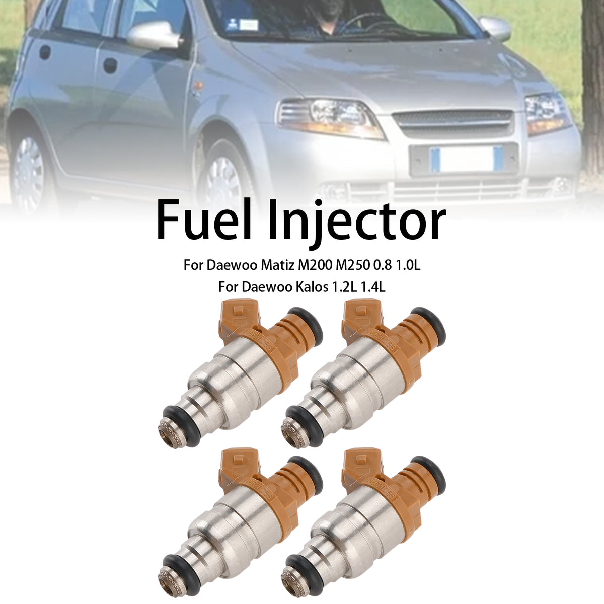 Chevrolet Fit Daewoo Matiz 0.8L 1.0L 96518620 4PCS Fuel Injector 96620255