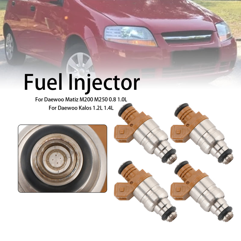 Chevrolet Fit Daewoo Matiz 0.8L 1.0L 96518620 4PCS Fuel Injector 96620255