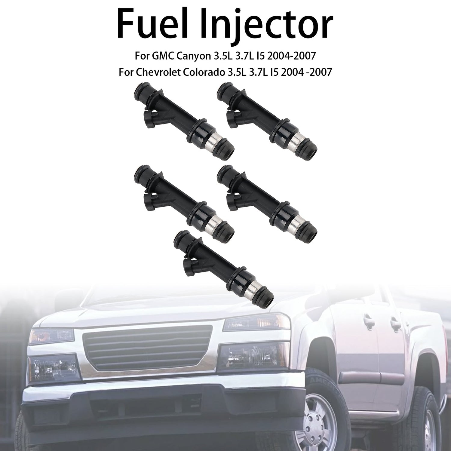 5PCS 12589465 Fuel Injector Fit Hummer H3 Fit Chevrolet Trailblazer Colorado