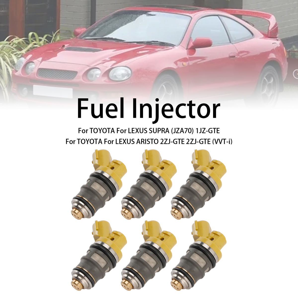 Denso 650CC Fit Toyota Supra JZA80 2JZGTE 2JZ 6PCS Fuel Injector 1001-87091
