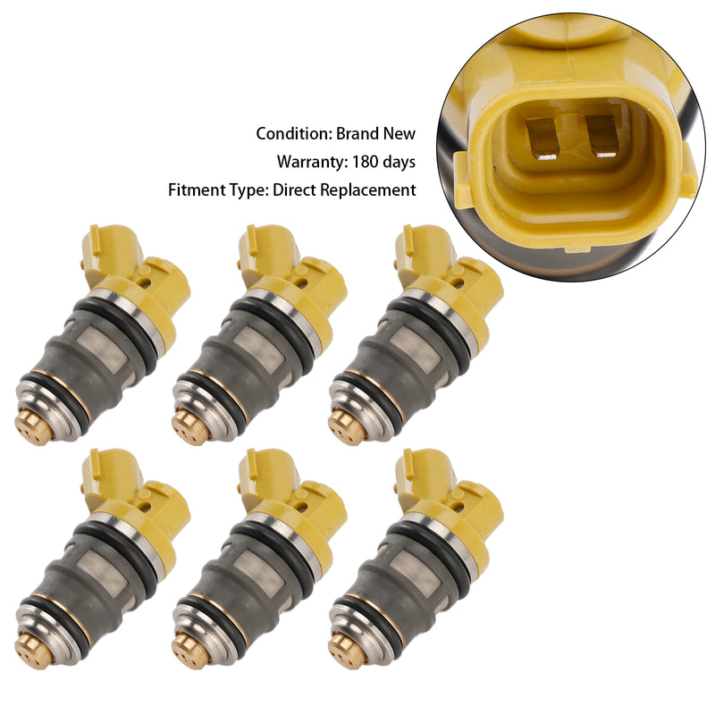 Denso 650CC Fit Toyota Supra JZA80 2JZGTE 2JZ 6PCS Fuel Injector 1001-87091
