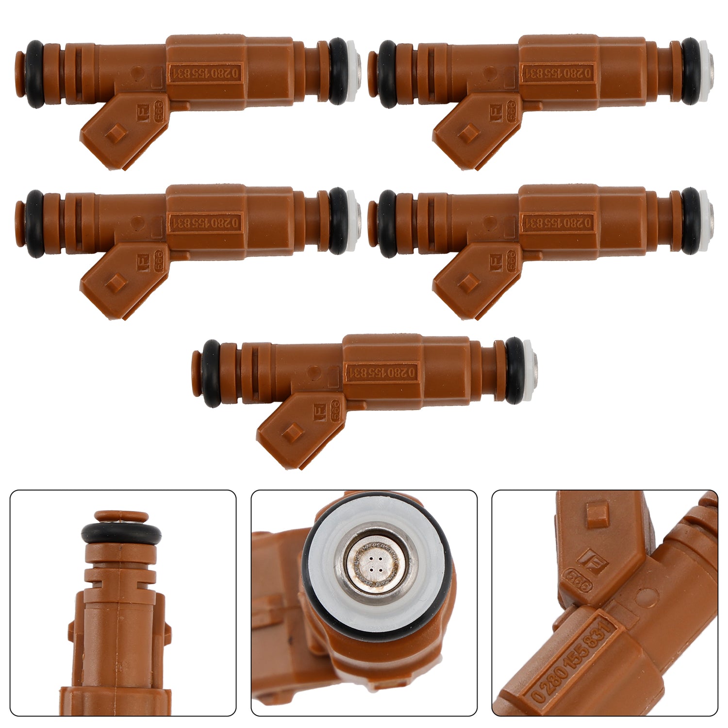 Volvo S60 S80 C70 XC90 2.4L 2.5L 1998-2009 5PCS Fuel Injector 0280155831