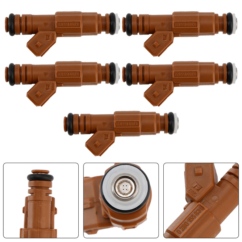 Volvo S60 S80 C70 XC90 2.4L 2.5L 1998-2009 5PCS Fuel Injector 0280155831