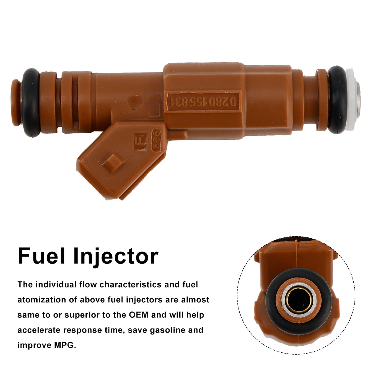 Volvo S60 S80 C70 XC90 2.4L 2.5L 1998-2009 1PCS Fuel Injector 0280155831