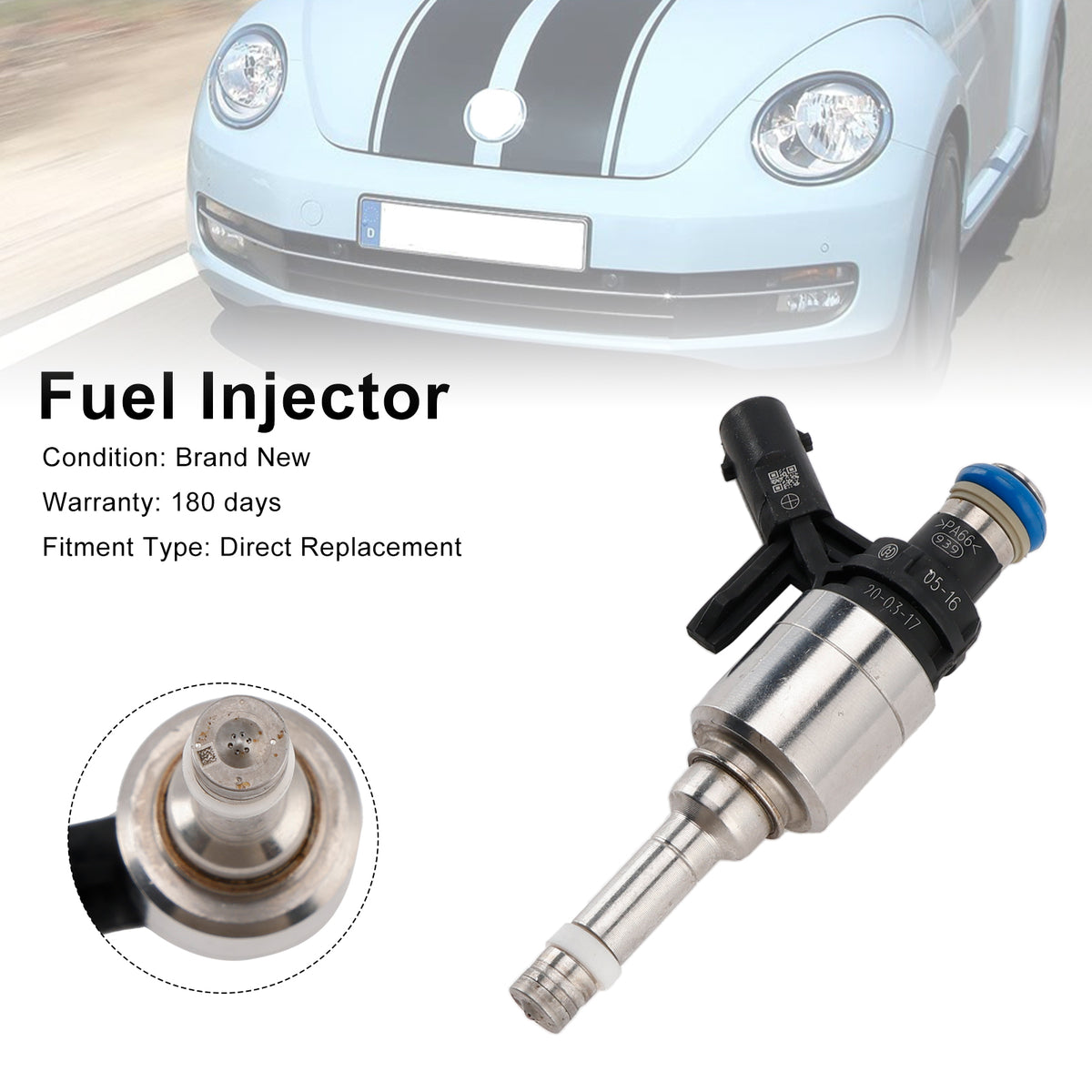 VW Beetle Golf Jetta Tiguan 2.0L 06A906036Q 1PCS Fuel Injector 0261500792