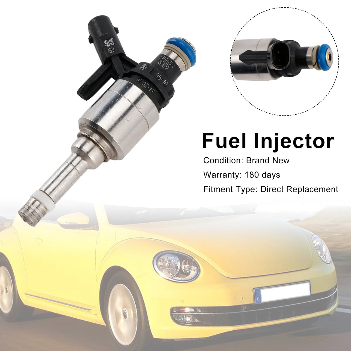 VW Beetle Golf Jetta Tiguan 2.0L 06A906036Q 1PCS Fuel Injector 0261500792