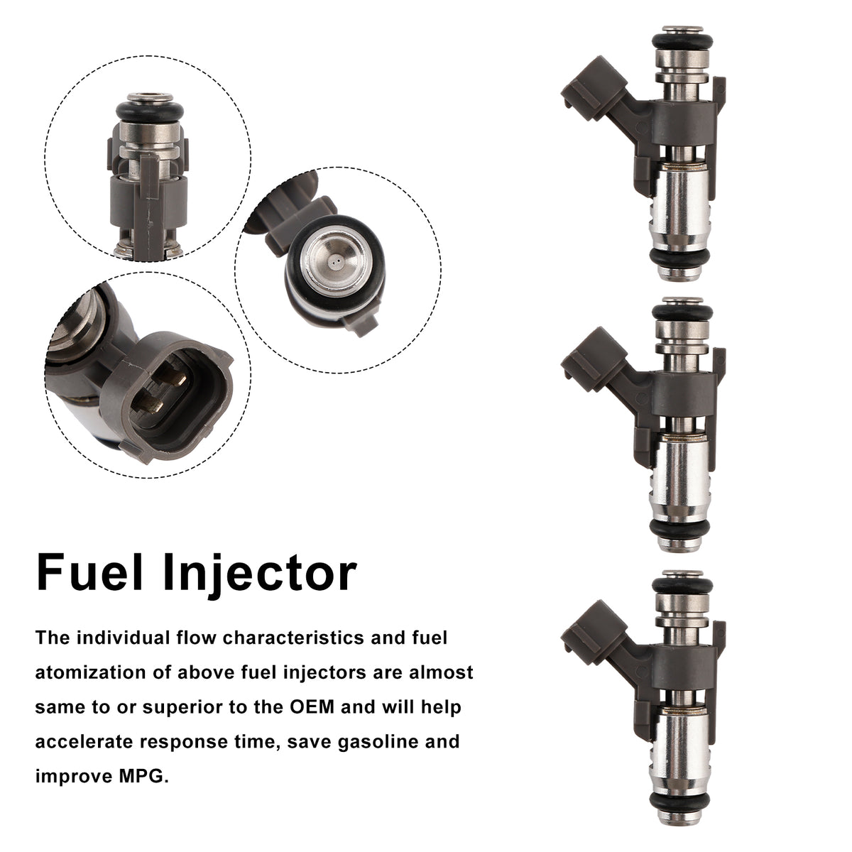 John Deere Gator XUV835M XUV835E XUV825E 3PCS Fuel Injector AUC11700