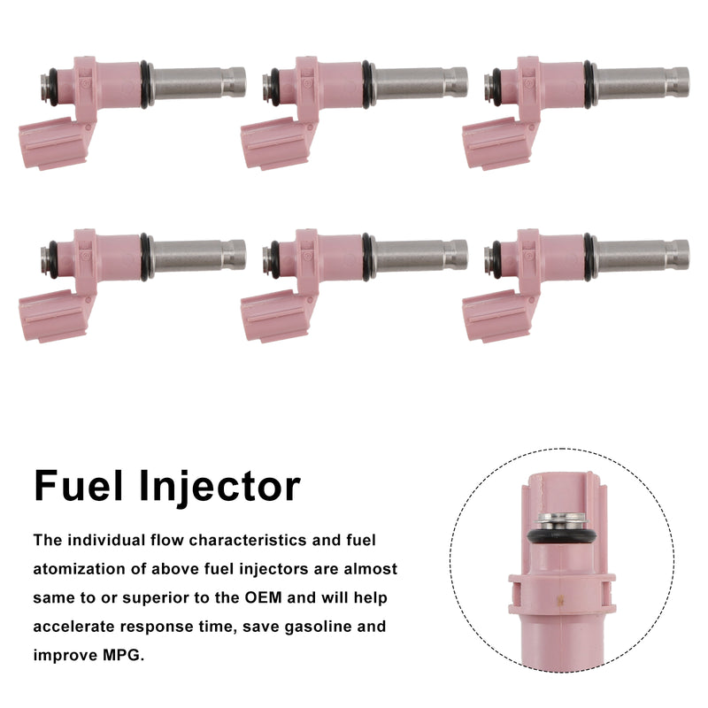 Lexus GS350 3.5L V6 2007-2015 Fit RC350 6PCS Fuel Injector 23250-31070