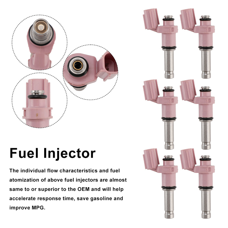 Lexus GS350 3.5L V6 2007-2015 Fit RC350 6PCS Fuel Injector 23250-31070