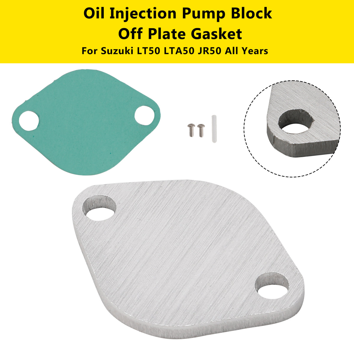 Suzuki LT50 LTA50 JR50 All Years Oil Injection Pump Block Off Plate Gasket