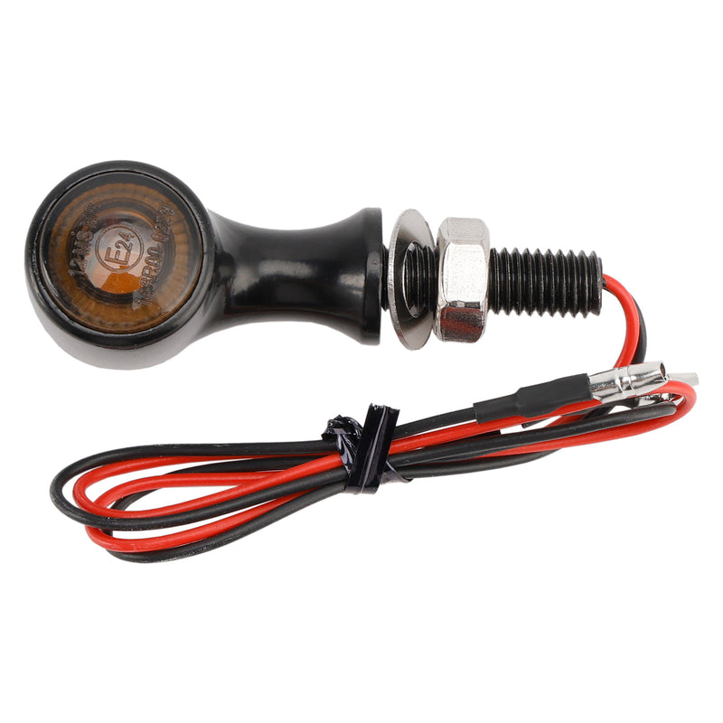 Suzuki Black 12V LED Turn Signal Indicator Light 8mm Universal Motorcycle